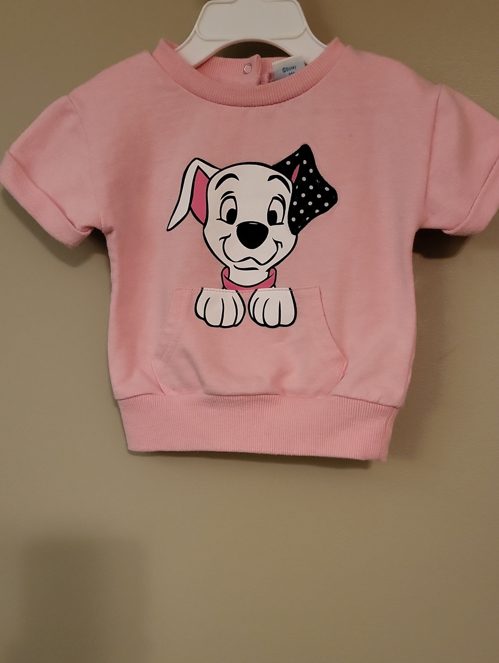 Disbey Dalmation pink short sleeve top